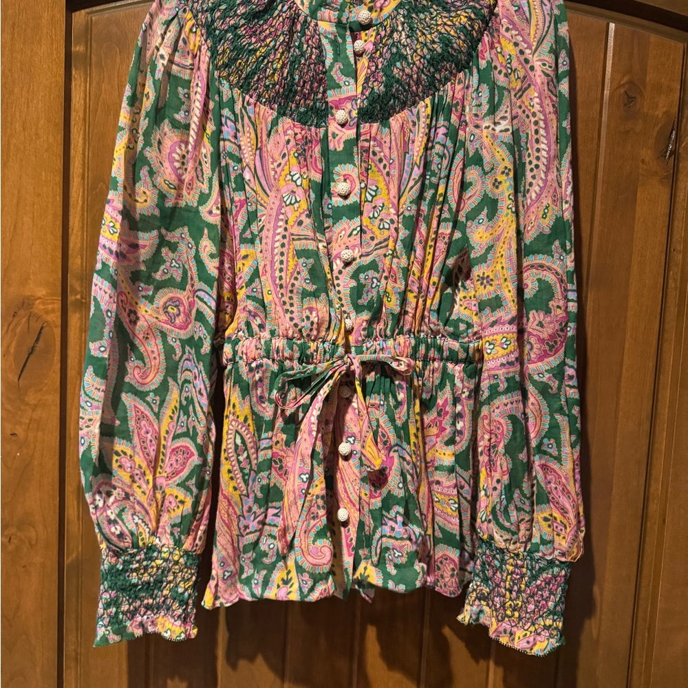 Zimmermann size 1 Colorful Paisley Blouse